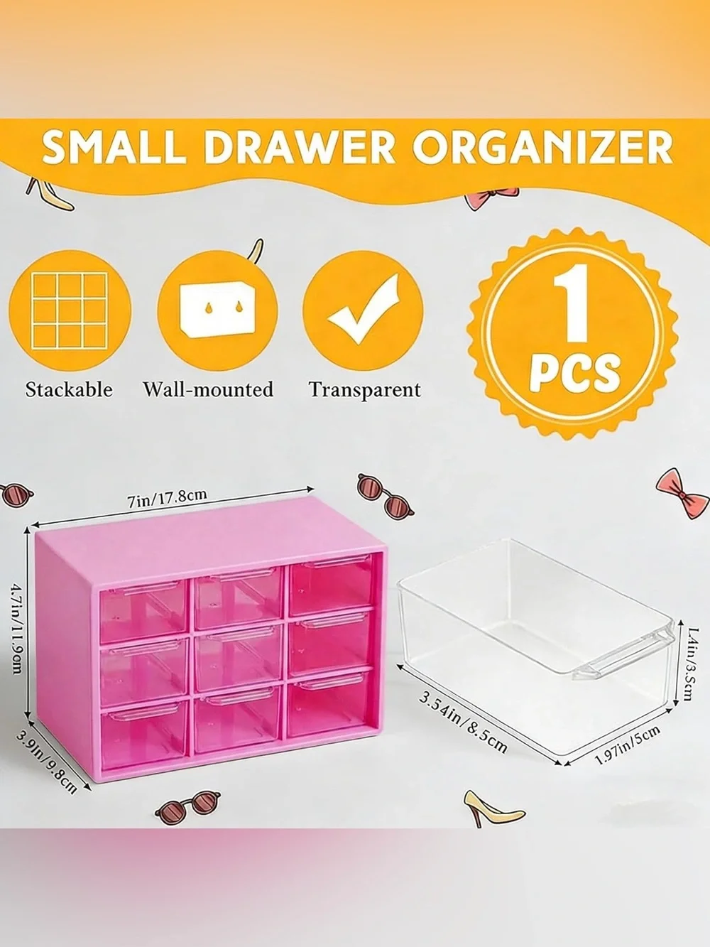 9-Drawer Plastic Storage Organizer - Home Storage & Organization